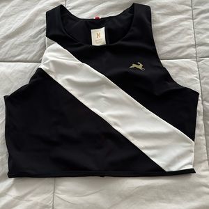Tracksmith bell lap top. Size m. Black/white. New without tags